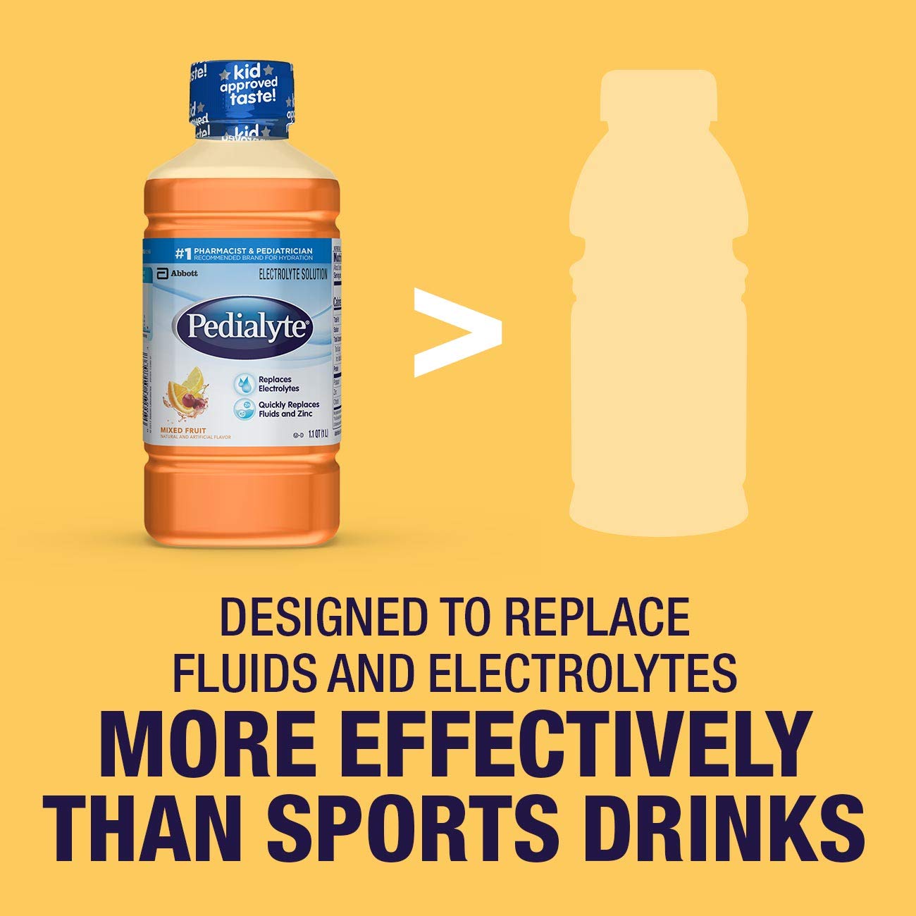 Pedialyte Electrolyte Solution, Hydration Drink, Mixed Fruit, 1 Liter