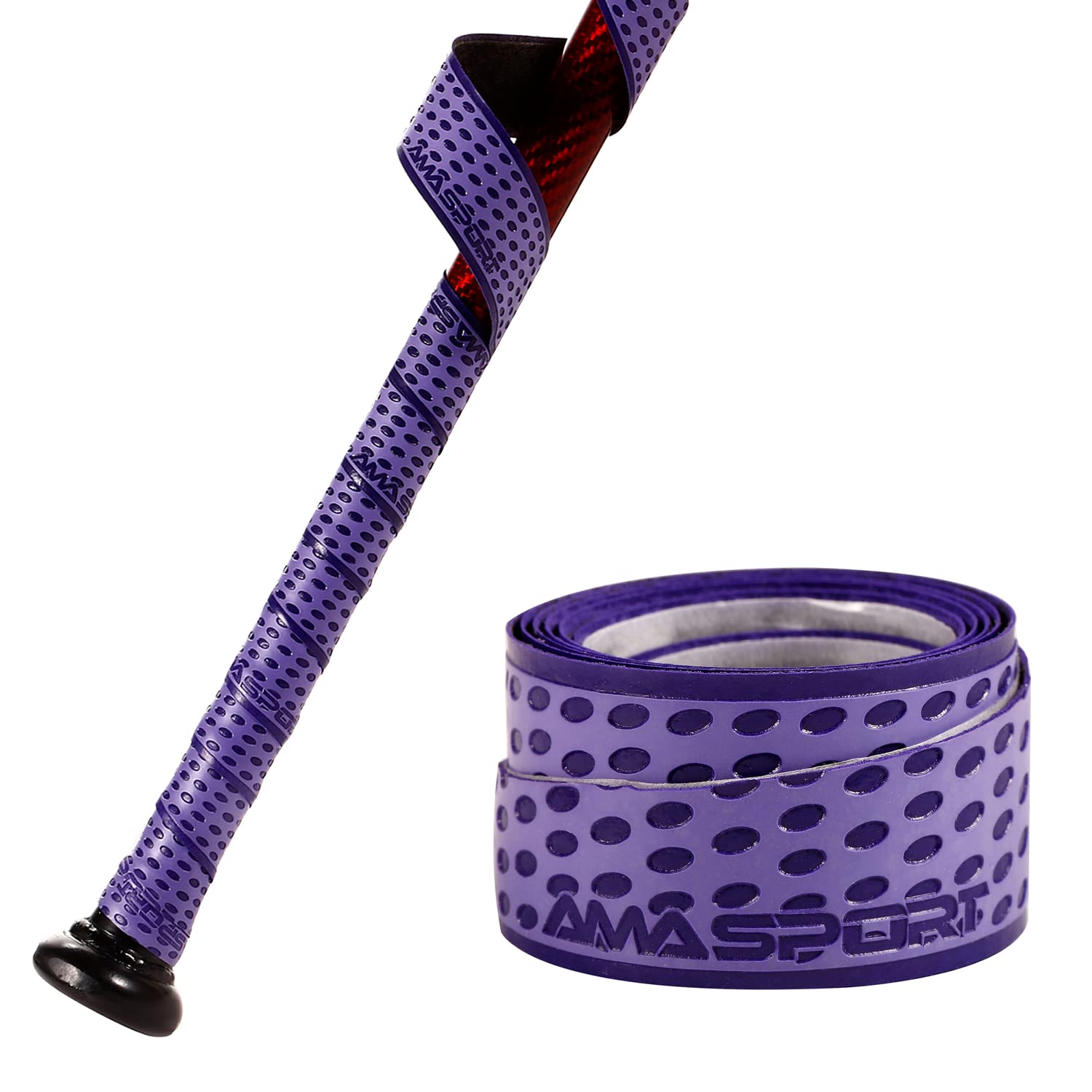 Photo 1 of insum Baseball Bat Grip Tape Softball Bat Wrap Grip Tape 1.1mm (Purple)