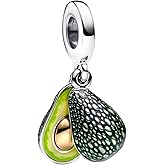 H.ZHENYUE Avocado Charms for Bracelets 925 Sterling Silver Dangle Pendants Beads Jewelry for Women