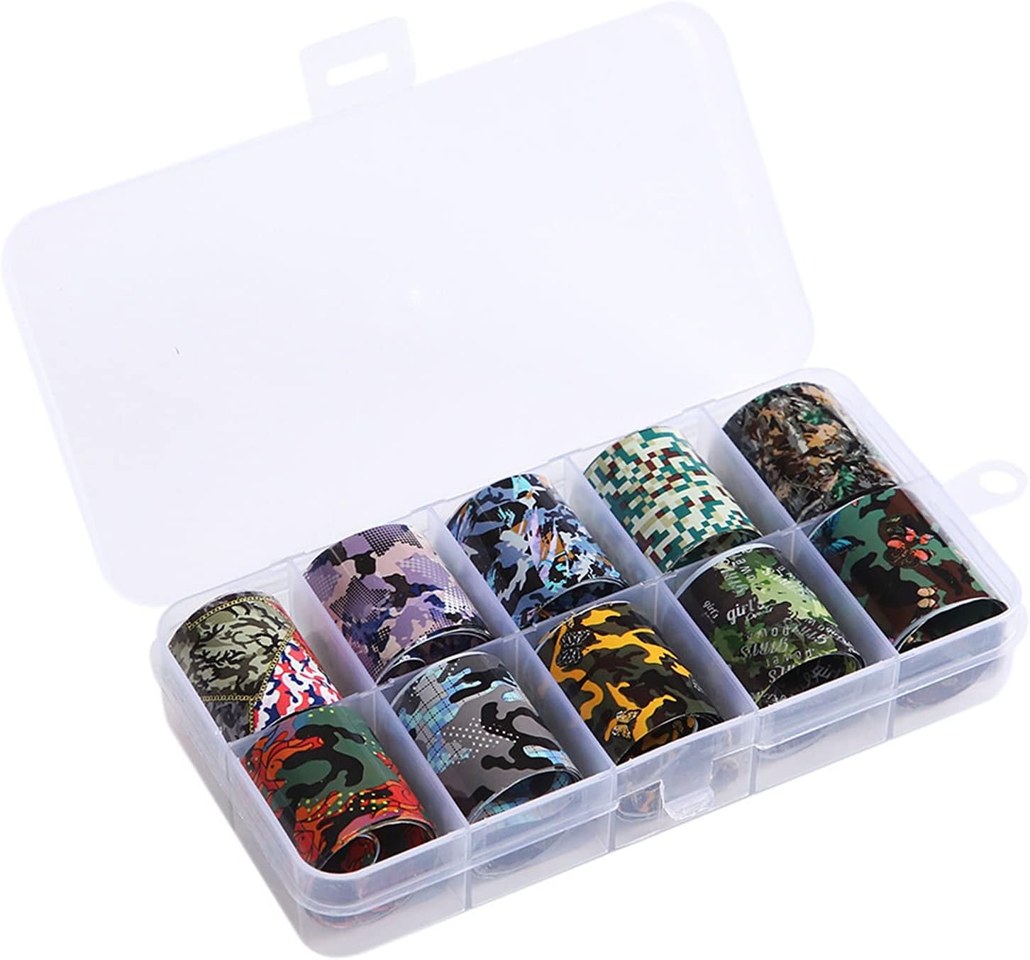 Nail Sticker, Accessories Wraps Adhesive Decals Nails 10 Designs Decoration Holographic Nail Transfer Starry Paper (Color : 1set): Home & Kitchen
