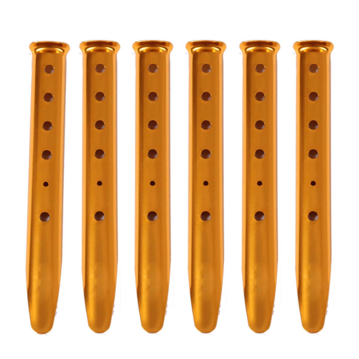 TRIWONDER 6X Snow and Sand Tent Stakes Pegs - Aluminum U-Shaped Tent Pegs Tent Nails Lightweight for Camping Hiking Backpacking (Orange - U-Shaped - 12.2 Inches)