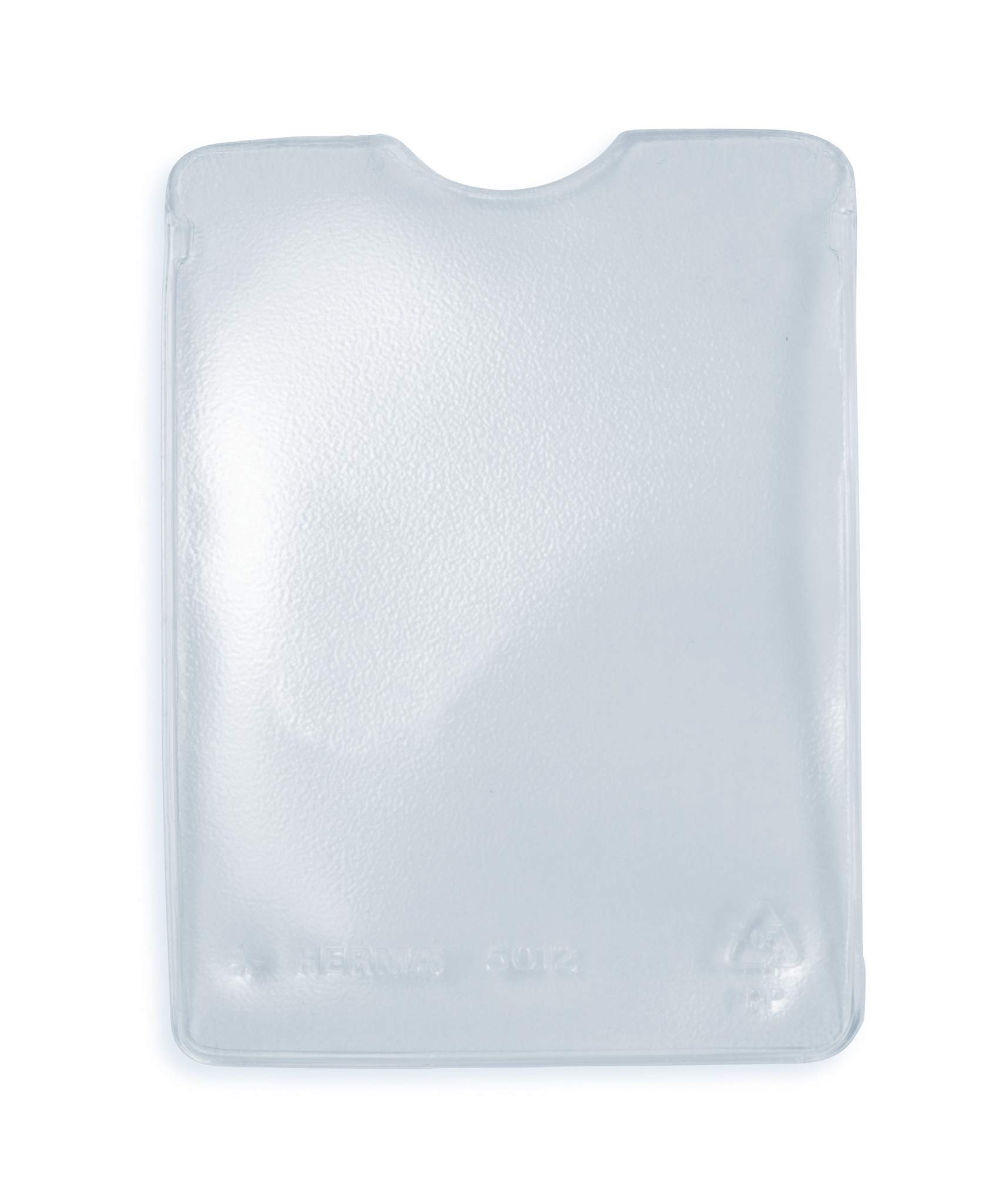 HERMA 1323 ID Card Holder Transparent Pack of 10 ID Holders for Protection for Work IDs & Student IDs, Plastic Card Sleeves Protective Cover Set, Transparent