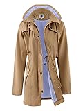 SaphiRose Women's Long Rain Jacket Waterproof Rain