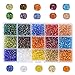 Efivs Arts 6/0 4mm Seed Porcelain Loose Beads Round Ball for DIY Bracelets,Necklaces, Key Chains and Kid Jewelry Bead Box Kit,J007