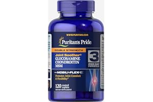 PURITAN'S PRIDE Puritans Pride Double Strength Glucosamine, Chondroitin & Msm Joint Soother-120 Caplets, 120 Count