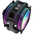 ALSEYE M120D Plus Digital CPU Cooler, CPU Air Cooler with Temperature Display, 120mm Max Series Fan with ARGB&PWM, Compatible with Intel LGA 1700/1200/115X/2011/2066/1366/775 AMD AM4., black