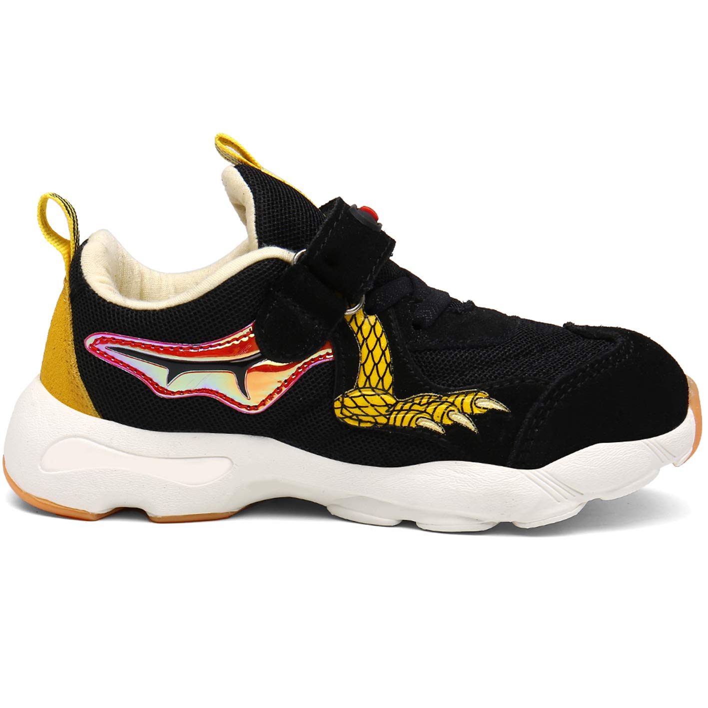 KELYR Kids Running Shoes Boys Tennis Sneakers for Athletic Outdoor Rubber-Sole Slip Resistant Black