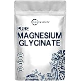 US Origin Pure Magnesium Glycinate Powder, 250 Grams, Strongly Support Bone, Internal Circulation and Muscle Health, No GMOs