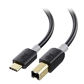 Cable Matters USB B to USB C Cable, 3.3ft, Black | USB C to USB B Cable, MIDI to USBC, Compatible with Printers, Scanners, MIDI Keyboards, DACs and iPad