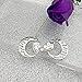 YOUFENG I Love You to the Moon and Back Mother Daughter Moon Love Heart Necklace Pendant 2PC,Mothers Day Gifts (Mom daughter necklace)
