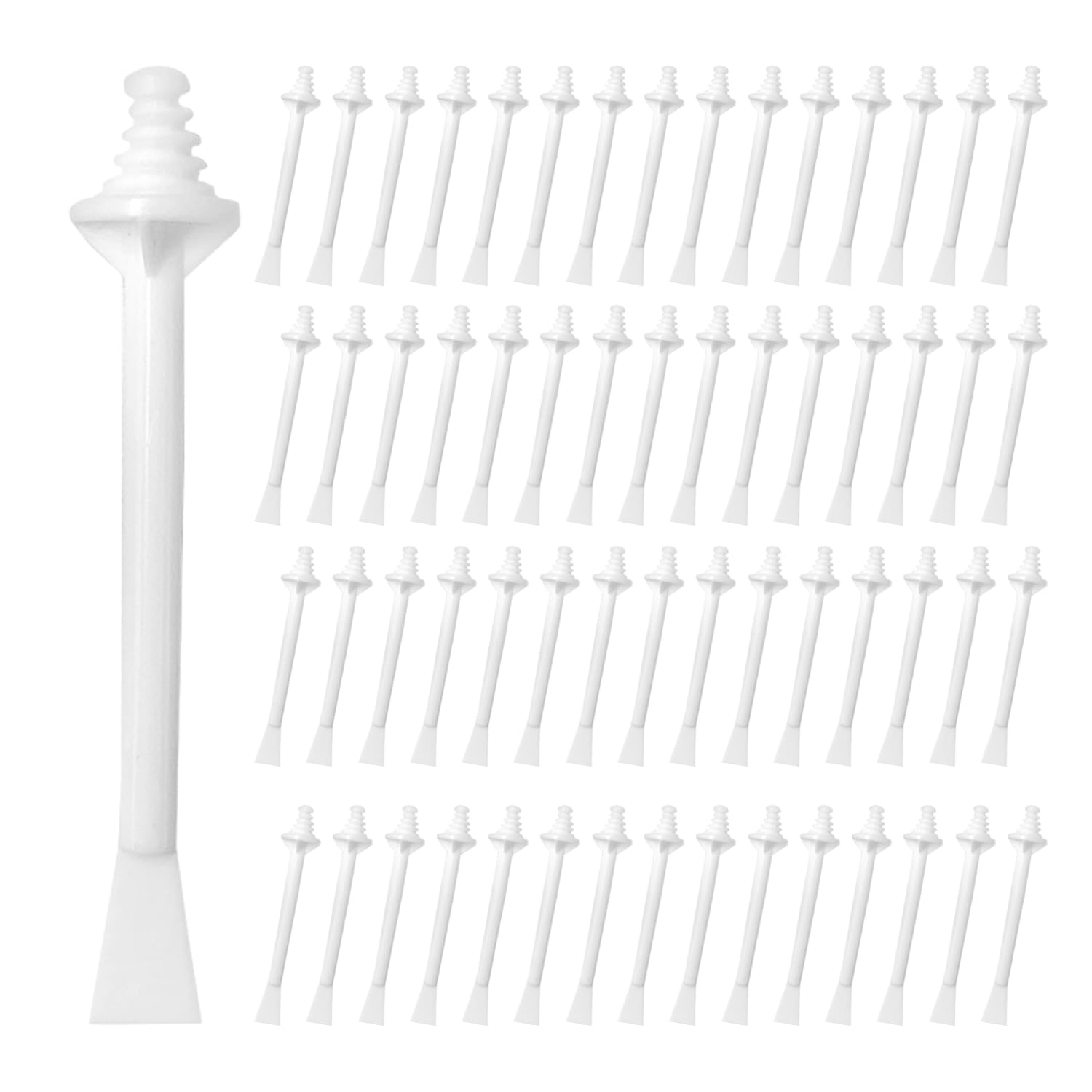 60 pcs nose wax sticks, nose hair wax applicator, nose hair remover, dual purpose nose hair wax sticks, plastic wax sticks, nose wax set, hair removal set, unisex, white