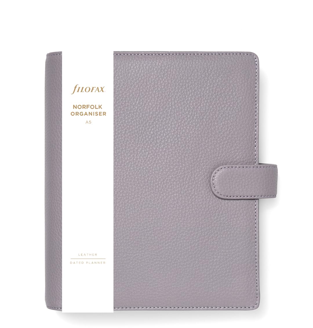 Filofax A5 Norfolk Organiser - lavender
