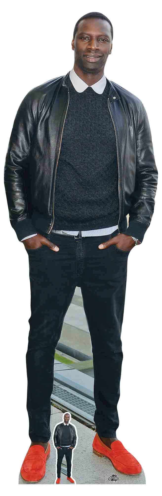 Star Cutouts Ltd CS762 Lifesize Cardboard Free Desktop Cutout of Omar Sy 192cm Tall, Solid, Multi-Colour, Regular