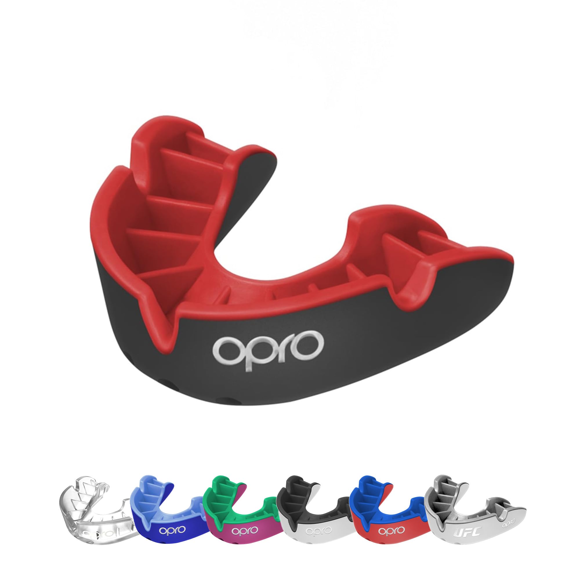 OPRO Silver Level Mouthguard Essential Fit – Gum Shield Adult and Kids – OPRO Mouth Guard Boxing and MMA, Easy Self-Fit Gum Shield Rugby and Hockey – Superior Protection with Dental Warranty