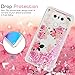 LG G6 Case,Liquid Glitter Case Bling Sparkle Shiny Flowing Moving Pink Love Hearts Cover Clear Ultral Slim Protective TPU Bumper with Stylus Pen Plug Dust for Girl ZSTVIVA - Red Rose Flowers