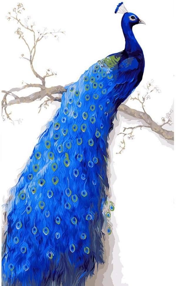 SGYYCZ Jigsaw Puzzle 1000 Piece Blue peacock animal 75x50cm Adults Wooden Puzzle Unique Home Decorations And Gifts