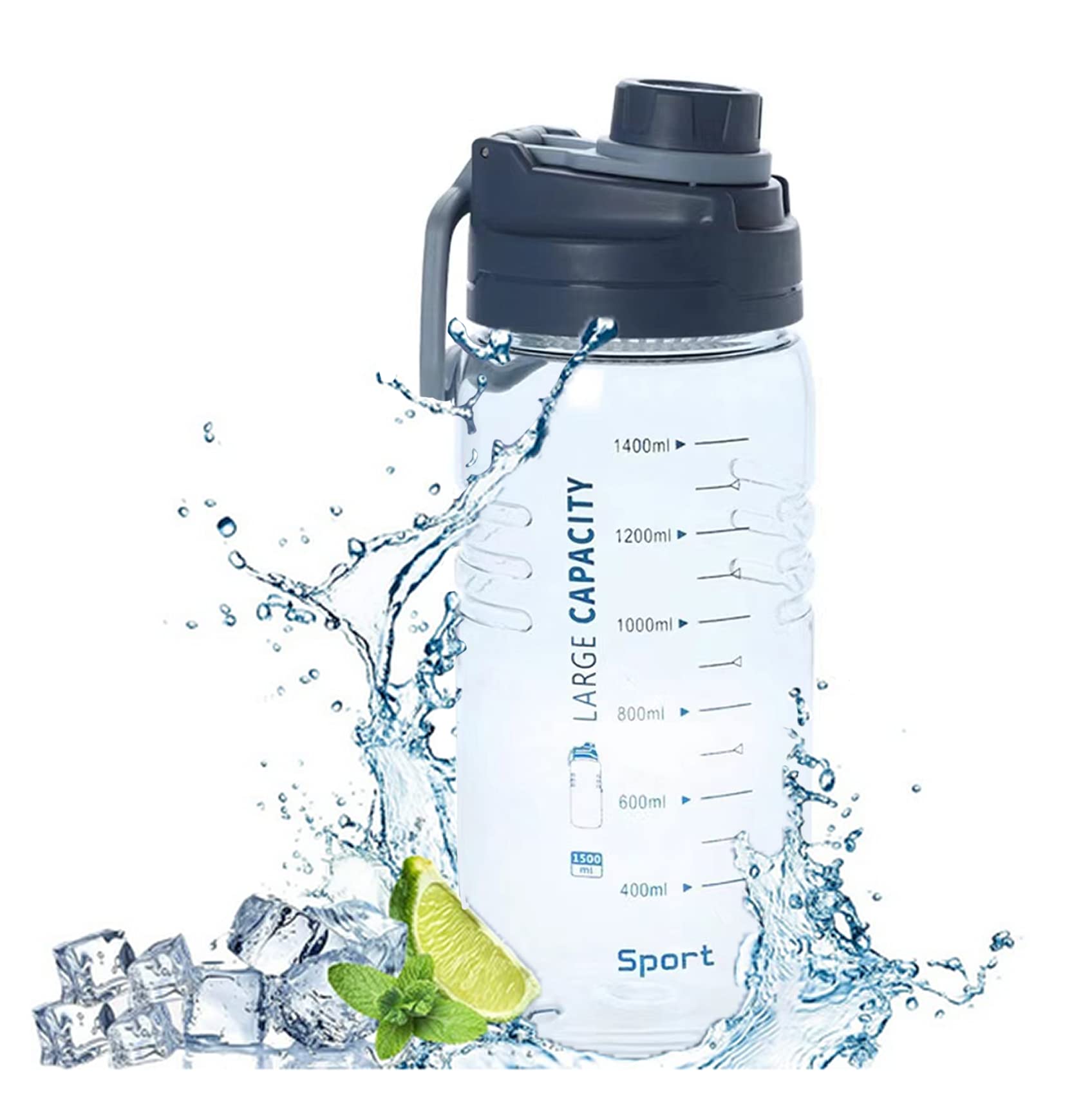 Kaishuai Sports bottle,sport water bottle,1.5 litre water bottle, Leak Proof Slim Water Bottle,BPA Free-blue water bottle,drink bottle,for Gym,Travel,Work,Sports,bottles