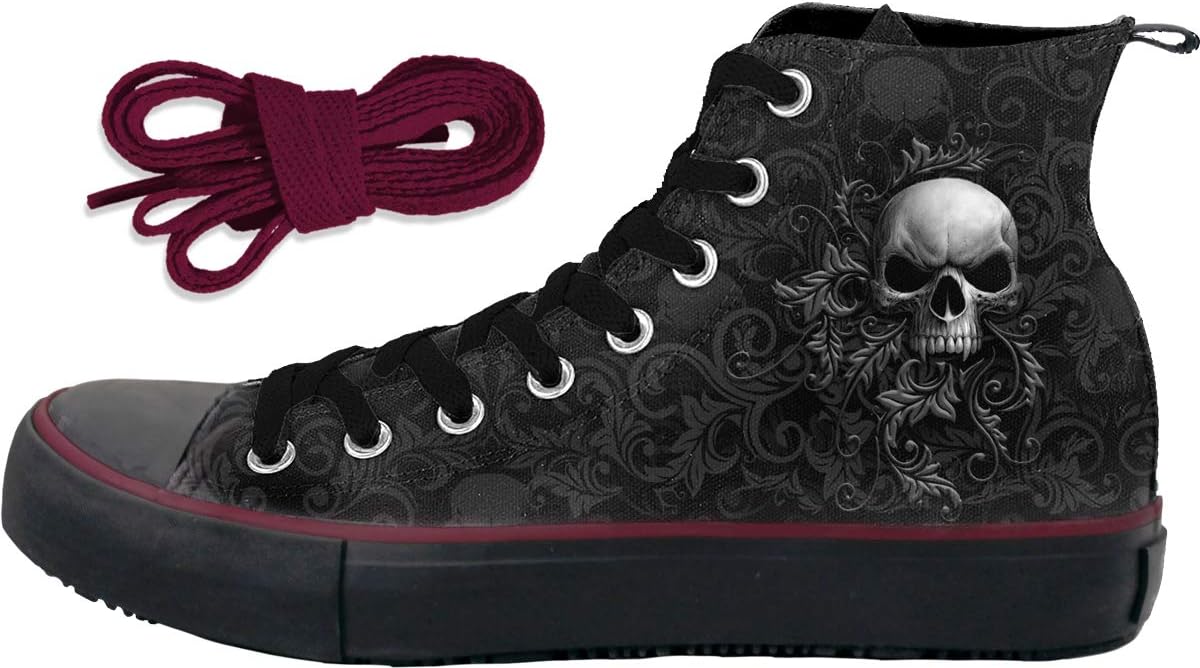 Spiral - Skull Scroll - Sneakers - Men's High Top Laceup