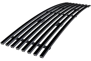 APS Premium Stainless Steel Black 8x6 Horizontal Billet Grille Insert Compatible with Ford F-150 2015-2017 Lower Bumper N19-H31366F