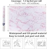 Arthome Pink Marble Contact Paper 43.5cmx200cm Self Adhesive Waterproof view 7