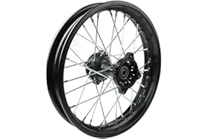 RedCap 16 Inch Steel Rear Rim Wheel for 50cc 125cc 150cc Apollo SSR XR CRF DB17 TaoTao Honda Dirt Pit Bike with 15mm ID Axle Shaft (Black)