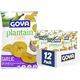 Goya Foods Plantain Chips, Garlic, 5 Ounce (Pack of 12)