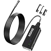 NIDAGE Wireless Endoscope Camera with Light HD Waterproof WiFi Borescope Flexible 5.5MM Automotive Snake Inspection Camera Compatible Android and iOS Smartphones, iPhone, iPad, 4.92FT