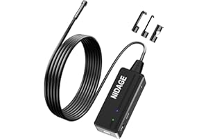 NIDAGE Wireless Endoscope Camera with Light HD Waterproof WiFi Borescope Flexible 5.5MM Automotive Snake Inspection Camera Compatible Android and iOS Smartphones, iPhone, iPad, 4.92FT