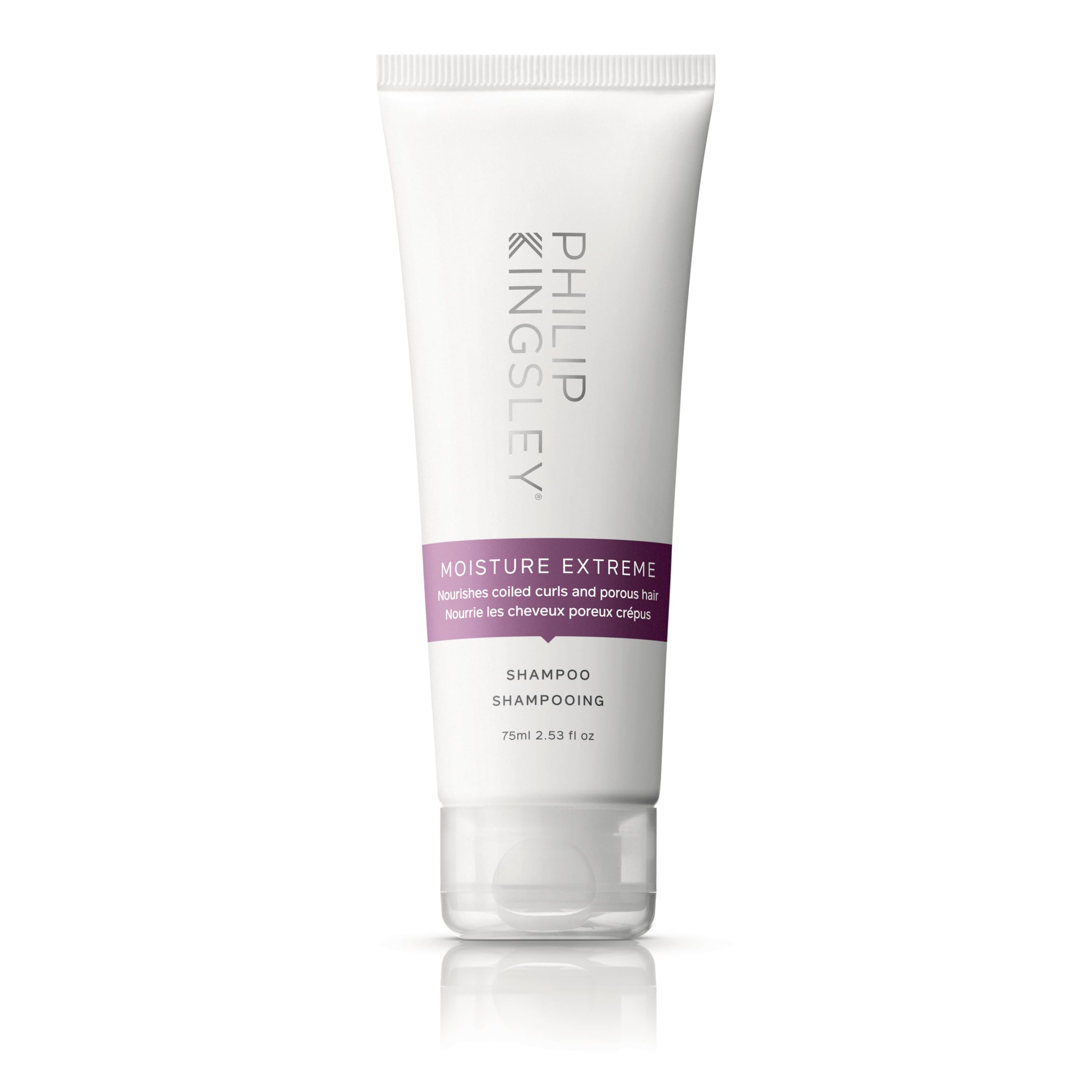 Philip Kingsley | Moisture Extreme Enriching Shampoo | For Curly, Dry, Damaged Hair | Moisturises, Hydrates, and Adds Shine| Detangles and Controls Frizz Adds Shine | 75ml