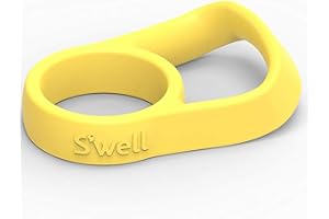 S'well Bottle Handle, Fits 9oz, 17oz, and 25oz Original Bottles, Yellow, Comfortable Carrying On The Go, Flexible Silicone Grip, BPA Free