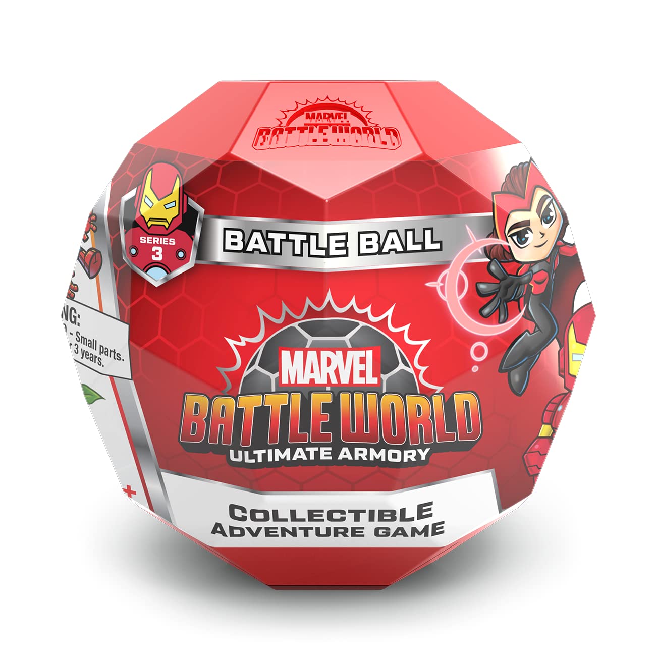 Marvel Battleworld: Series 3 Ultimate Armory Collectable Adventure Game Battle Ball Includes 2 x Collectable Characters & Battle Cards - Ideal for Ages 6+