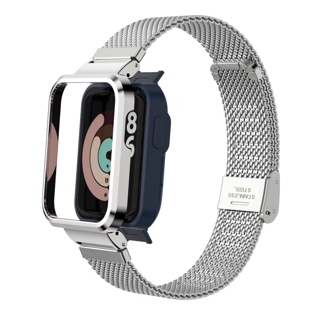 T-BLUER Replacement Tires Compatible with Xiaomi Mi Watch Lite/Redmi Watch Lite,Business Metal Stainless Steel Bracelet Watch Strap for Redmi Watch Lite Fitness Tracker