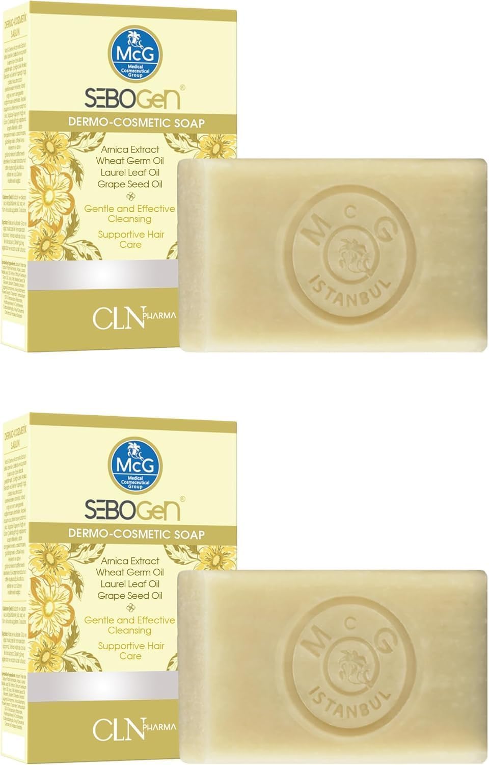 MCG Medical Cosmeceutical Group Sebogen Dermo-Cosmetic Hair Care Soap | 3.5 Oz - 2 Pack | Scalp Nourishment & Care | Moisturizing Hair Bar