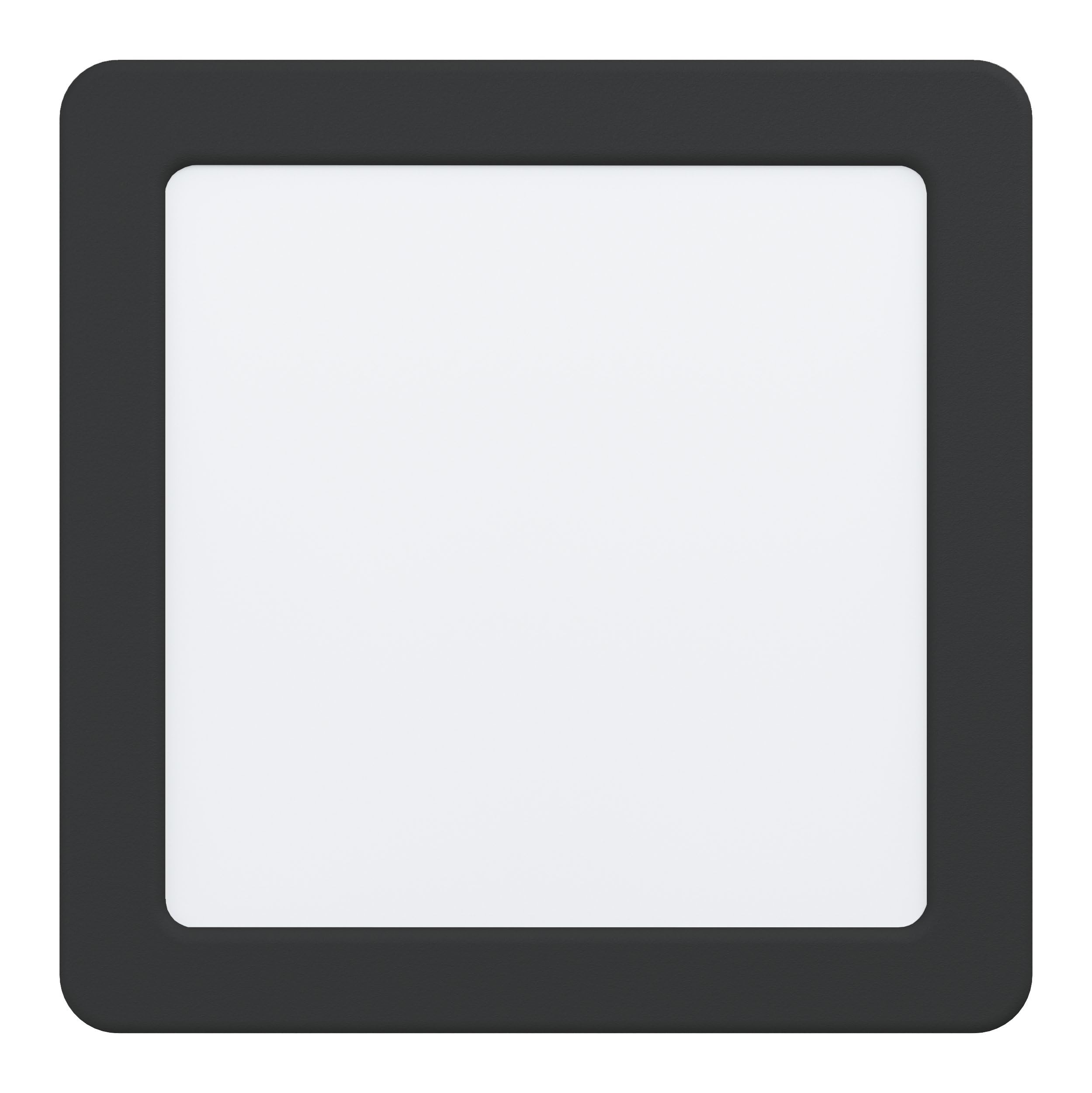 EGLO Fueva 5 LED Recessed Spotlight L x W 16.6 cm Steel and Plastic Surface Black/White Recessed Spot Flat Low Depth 26 mm Neutral White