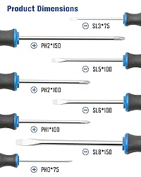 ROTATION 8-Piece Magnetic Screwdrivers Set with