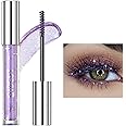 MIESCHER Purple Mascara for Eyelashes, Glitter Diamond Mascara Waterproof Colored Mascara, Intense Volumizing & Lengthening, Long Lasting Smudge-Proof Washable, Curling Voluminous Mascara Makeup(03#）