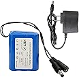 KBT 12V 5200mAh Rechargeable Li-ion Battery, DC5521 Male Connector, Replacement Battery Pack with 12V Charger Compatible for 12V Device RC Car, Boat, Robot, DIY, LED Light Strip, CCTV Camera