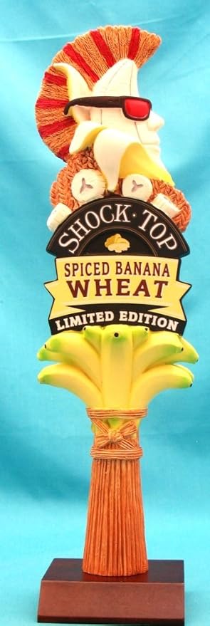 Amazon Com Shock Top Spiced Banana Wheat 12in Resin Tap Handle W Display Stand Kitchen Dining