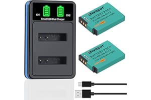 EN-EL12 Battery 2 Pack and Charger for Nikon S9900 S9700 S9500 S9300 S8200 S8100 S8100 S6300 S6200 S6100 S6000 A1000 A900 P34