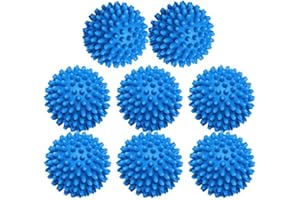 XIEHE Dryer Balls 8 Pack - 2.7 Inch Non-Toxic Reusable Dryer Balls