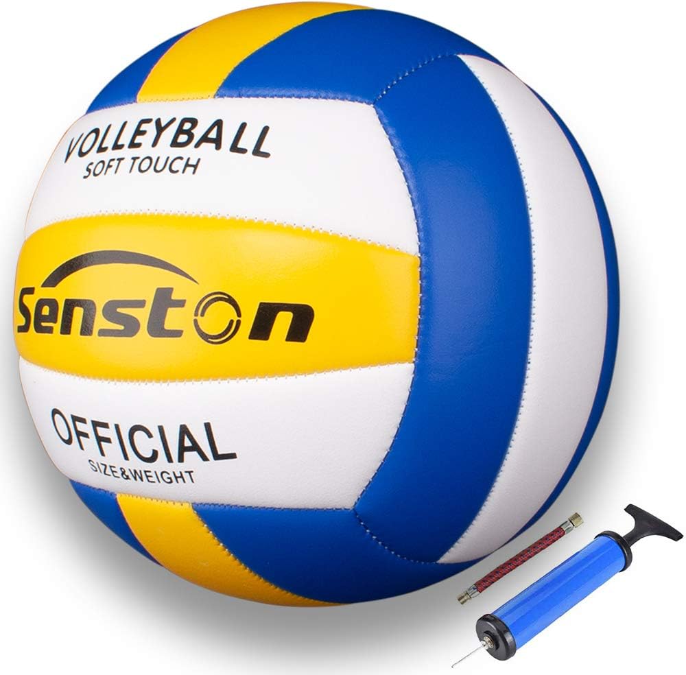 Senston Soft Volleyball - Indoor/Outdoor Volleyball Ball for Beach Play, Game, Gym, Training Official Size 5 : Sports & Outdoors