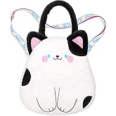 CatchCute Cat Plush Bag Crossbody Bag for Kids, Plush Handbag Tote Bag with Adjustable Strap,Soft Plush Cat Stuffed Purse with Zipper,Coin Pouch Accessories for Toddlers Kids