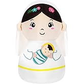 NIUBEHOHO Mary Doll Virgin Mary Plush - 9 Inch Baby Jesus Stuffed Animal Catholic Baby Gifts for Religious Sunday School Kids Christian Stuffed Doll Baptism Gift for Girl