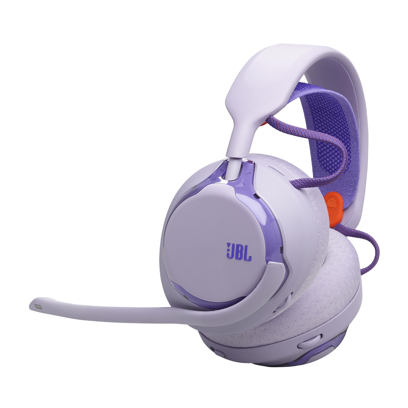 JBL Quantum 650 Cuffie Gaming Wireless, Suono JBL Quantum Spatial, Microfono con Cancellazione del Rumore, Cavo USB-C, Autonomia 45 Ore, Componenti Sostituibili, Compatibilità Multipiattaforma, Viola