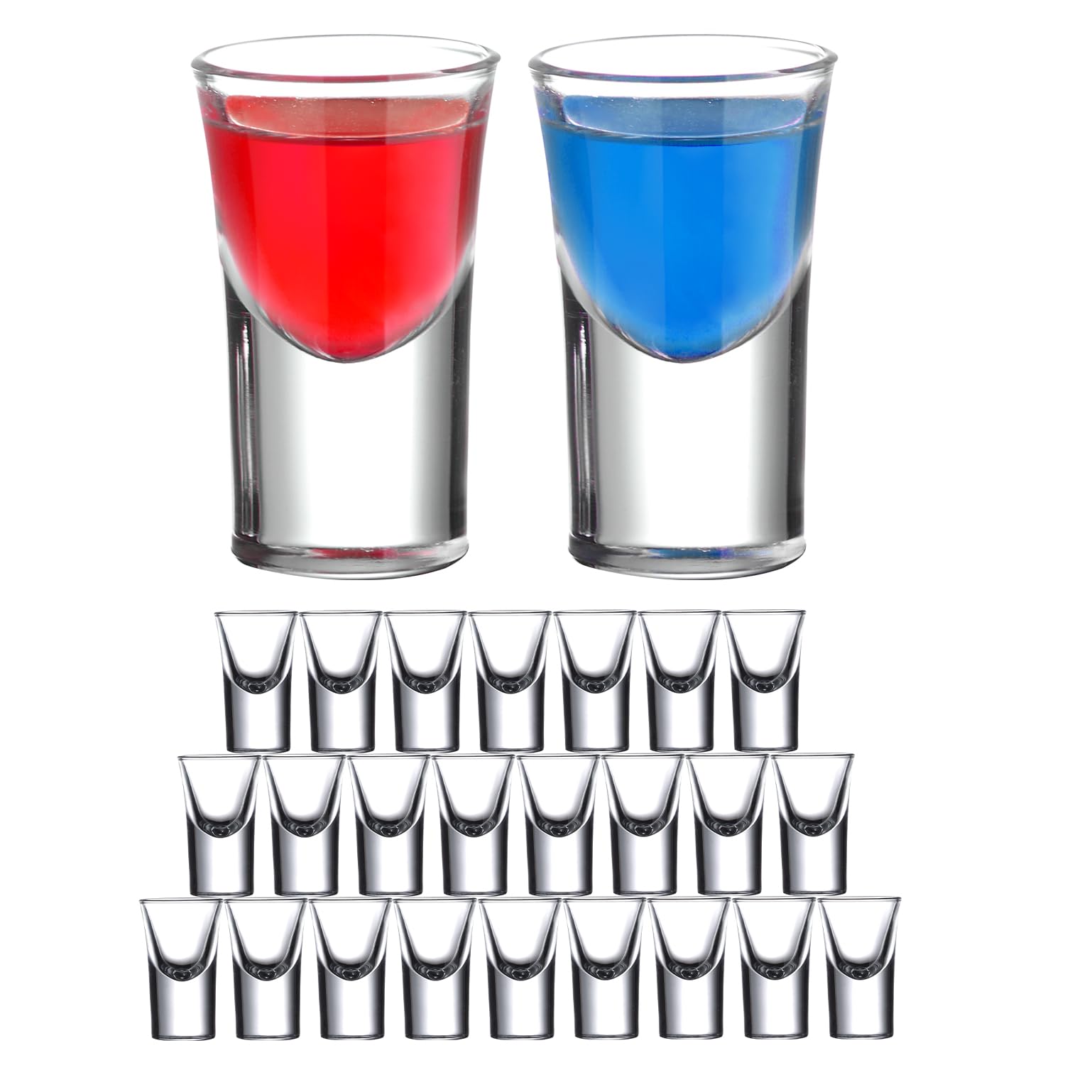 JYXETOV Shot Glasses, 15mL 24pcs 12pcs Gift Set Mini Whiskey Glasses, Tequila Glasses, Father's Day, Valentine's Day, Birthday, Christmas, Wedding, Family, Friends, Exquisite Gift