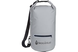 Skog Å Kust DrySåk Waterproof Floating Dry Bag with Exterior Zippered Pocket | for Kayaking, Rafting, Boating, Swimming, Camping, Hiking, Beach, Fishing | 10L & 20L Sizes
