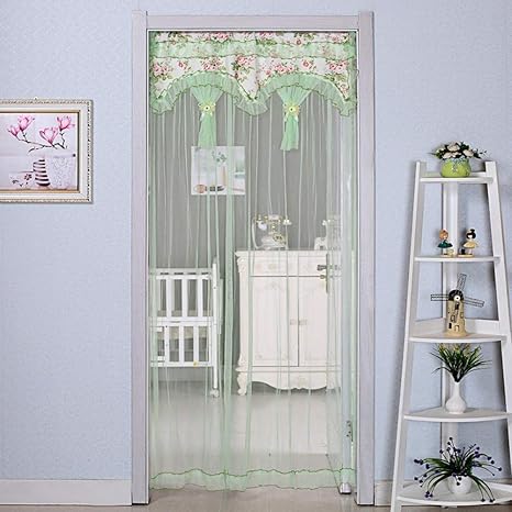 Amazon Com Be Xn Lace Door Curtain Sheer Curtains Flat Tassel
