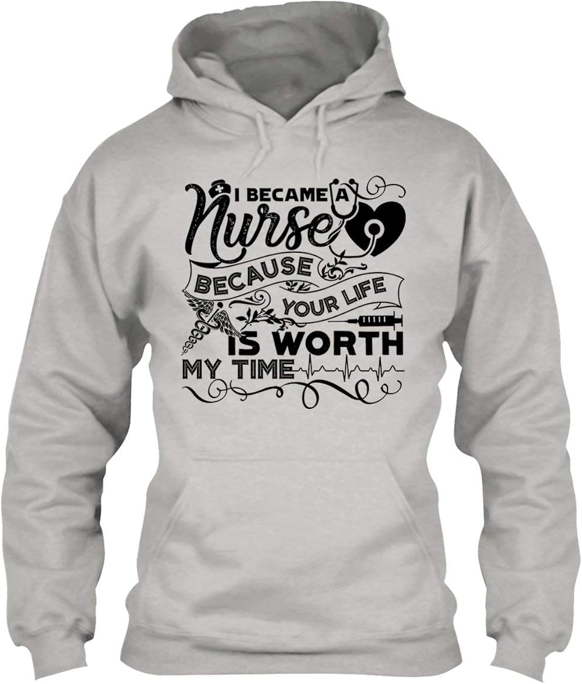 Are Black I Became A Nurse Pullover Hoodie, Long Sleeve