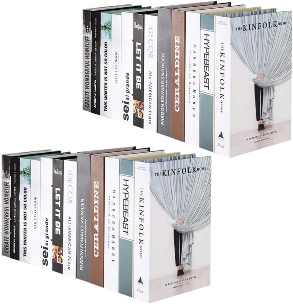 Doitool 2pcs Decorative Books Faux Books Home Decoration Fill A Bookshelf Stack Home Shelf Library Style B Decorative Bookends Home Kitchen Shyamdatavoice Com