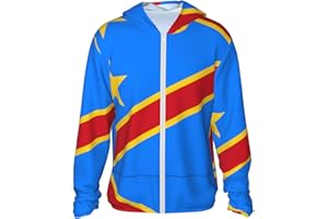 ZQYTGFDC Flag of the Congo Adults' lightweight long-sleeved sun protection clothing, suitable for outdoor use and leisure.